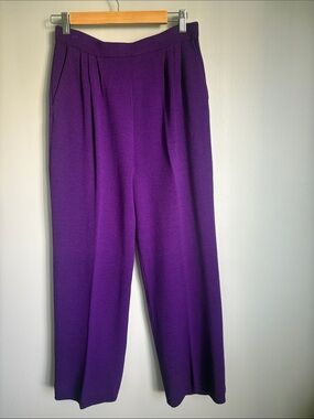 St. John Collection By Marie Gray Purple Knit Pants